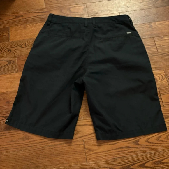 Quicksilver men’s black‎ khaki  chino flat front beach shorts in size 32 - Picture 2 of 11